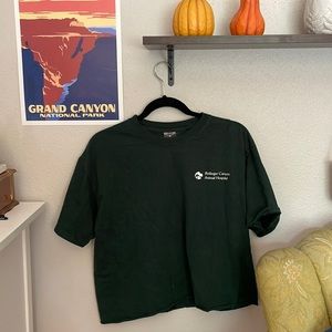 Green Oversized cropped t shirt